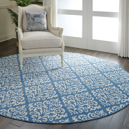 Nourison Home Grafix  Blue  Transitional