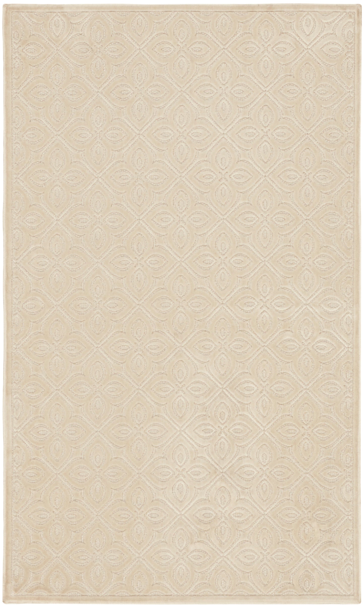 Nourison Home Washable Charm WCH03 Ivory Contemporary Machine Woven Rug