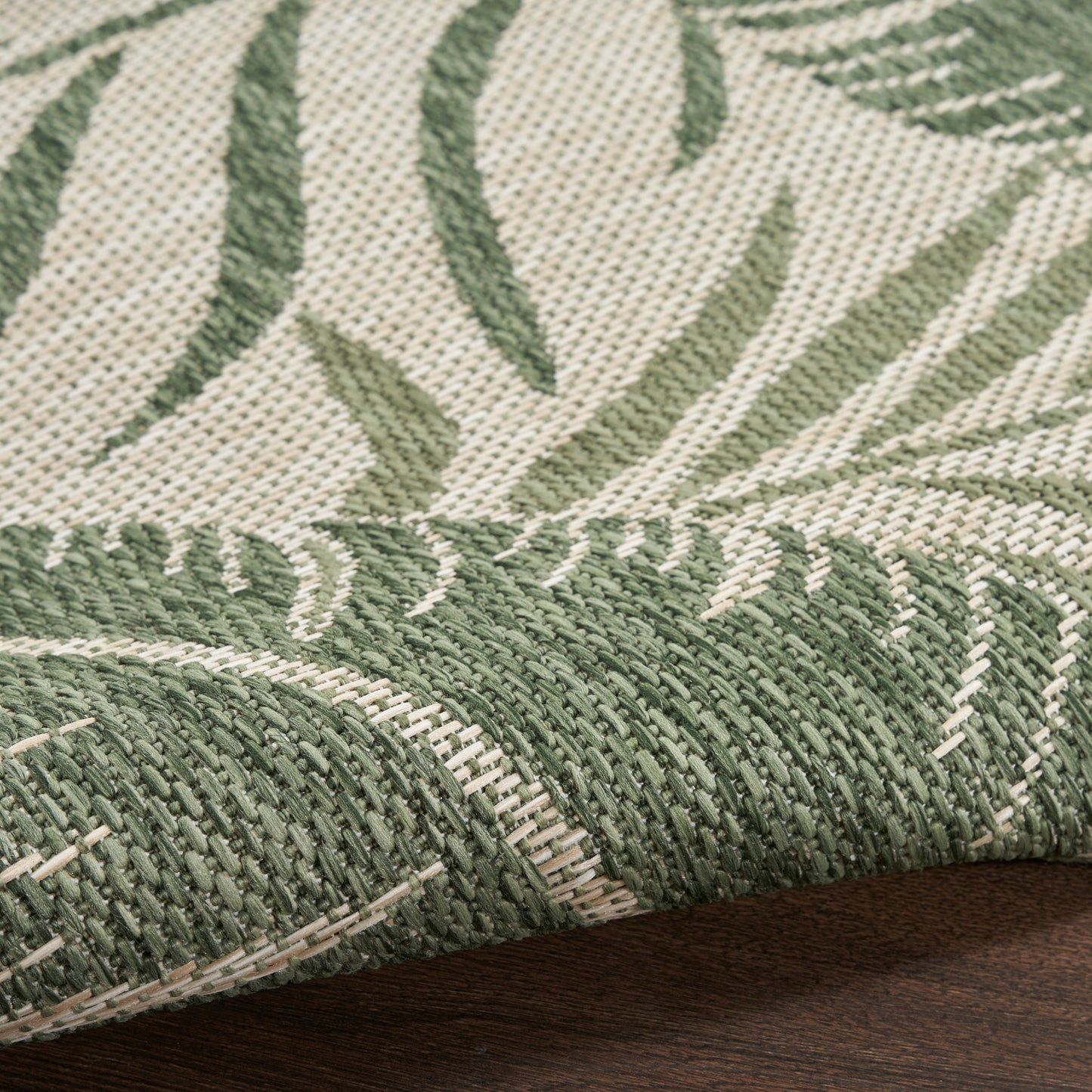Nourison Home Garden Oasis  Ivory Green  Contemporary