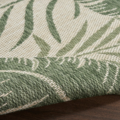 Nourison Home Garden Oasis  Ivory Green  Contemporary