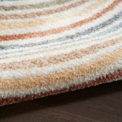 Nourison Home Astra Machine Washable  Ivory Multicolor  Contemporary