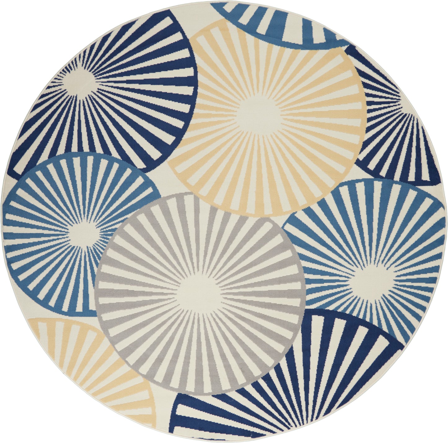 Nourison Home Grafix GRF20 White Contemporary Power-loomed Rug