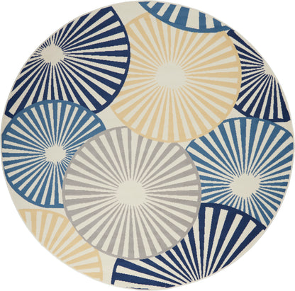 Nourison Home Grafix GRF20 White Contemporary Power-loomed Rug