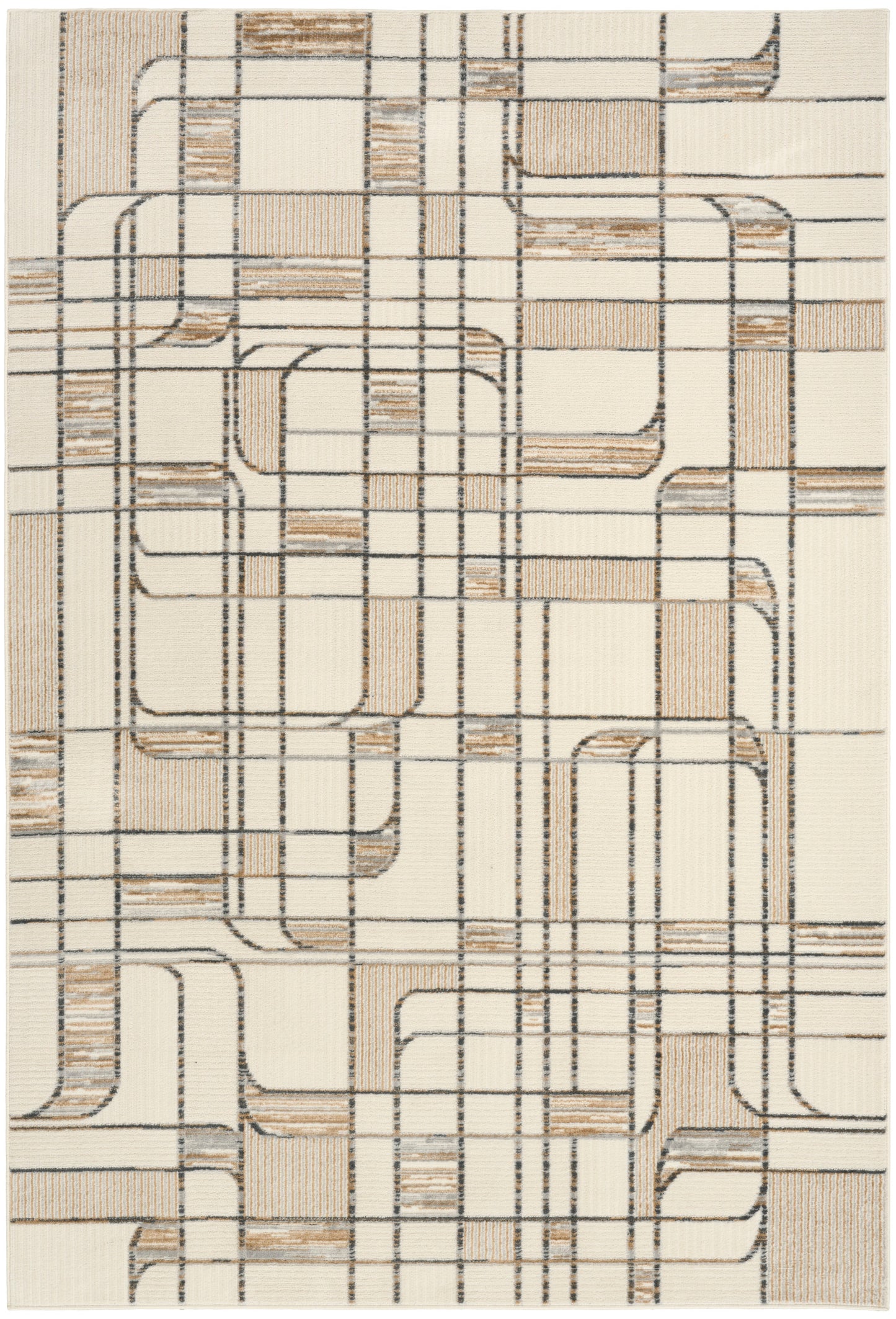 Nourison Home Nordic NRC17 Ivory Multicolor Contemporary Power-loomed Rug