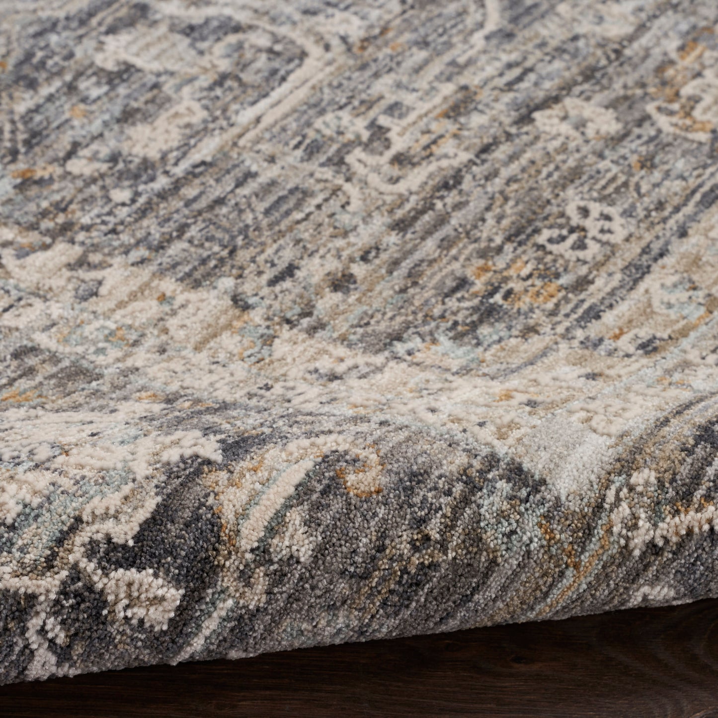 Nourison Home Lynx  Slate Multicolor  Transitional