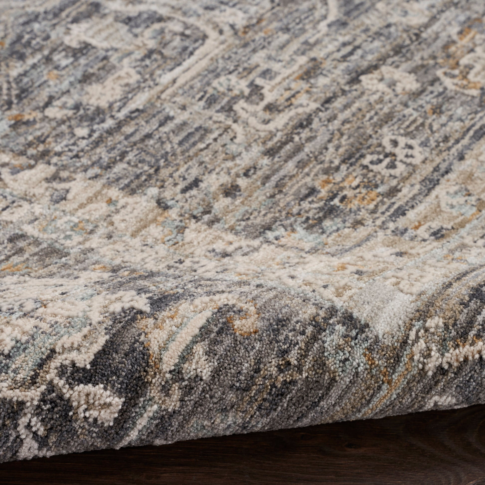 Nourison Home Lynx  Slate Multicolor  Transitional