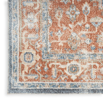 Nourison Home Astra Machine Washable  Denim Multicolor  Traditional