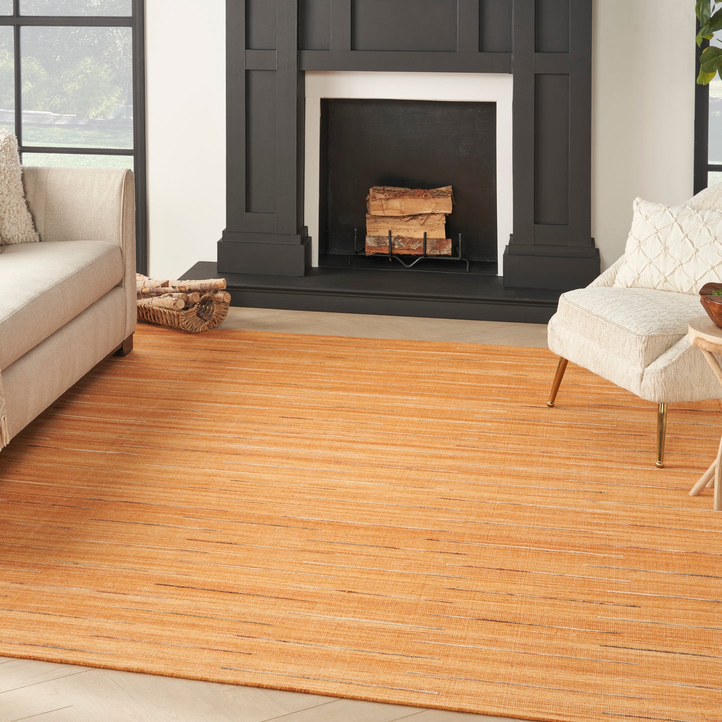 Nourison Home Interweave  Orange  Contemporary