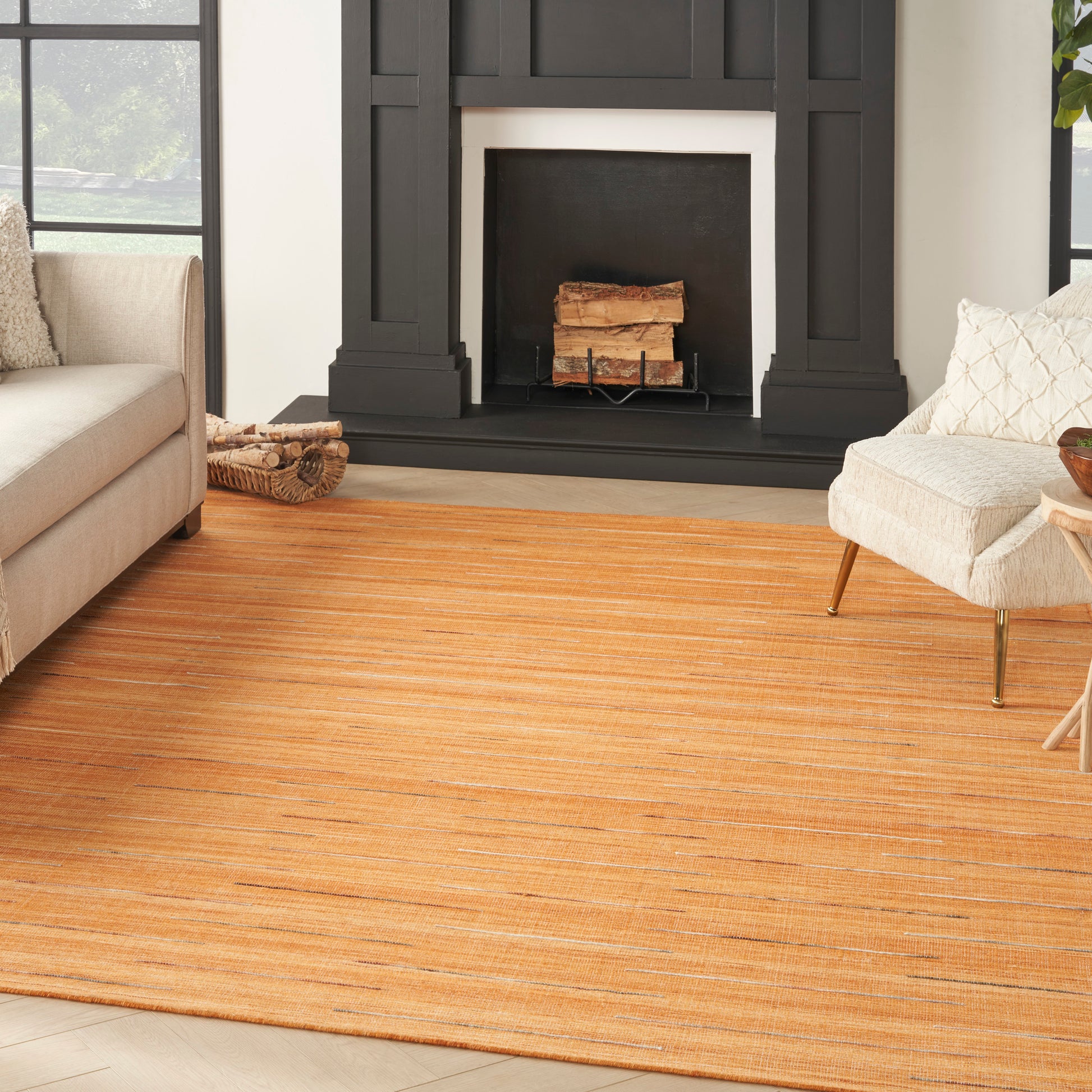 Nourison Home Interweave  Orange  Contemporary