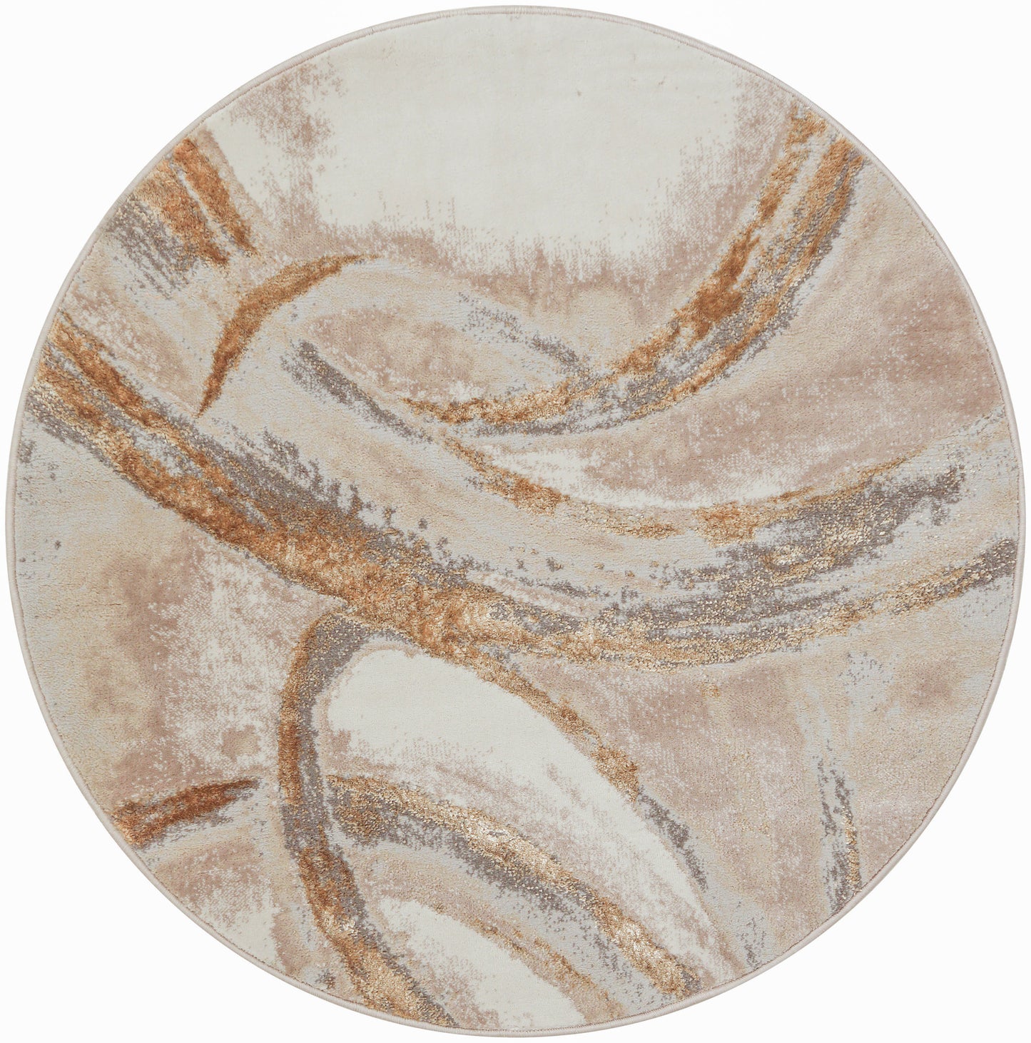 Nourison Home Splash BSK01 Beige Grey Contemporary Power-loomed Rug