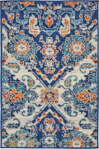Nourison Home Passion  Blue Multicolor  Transitional