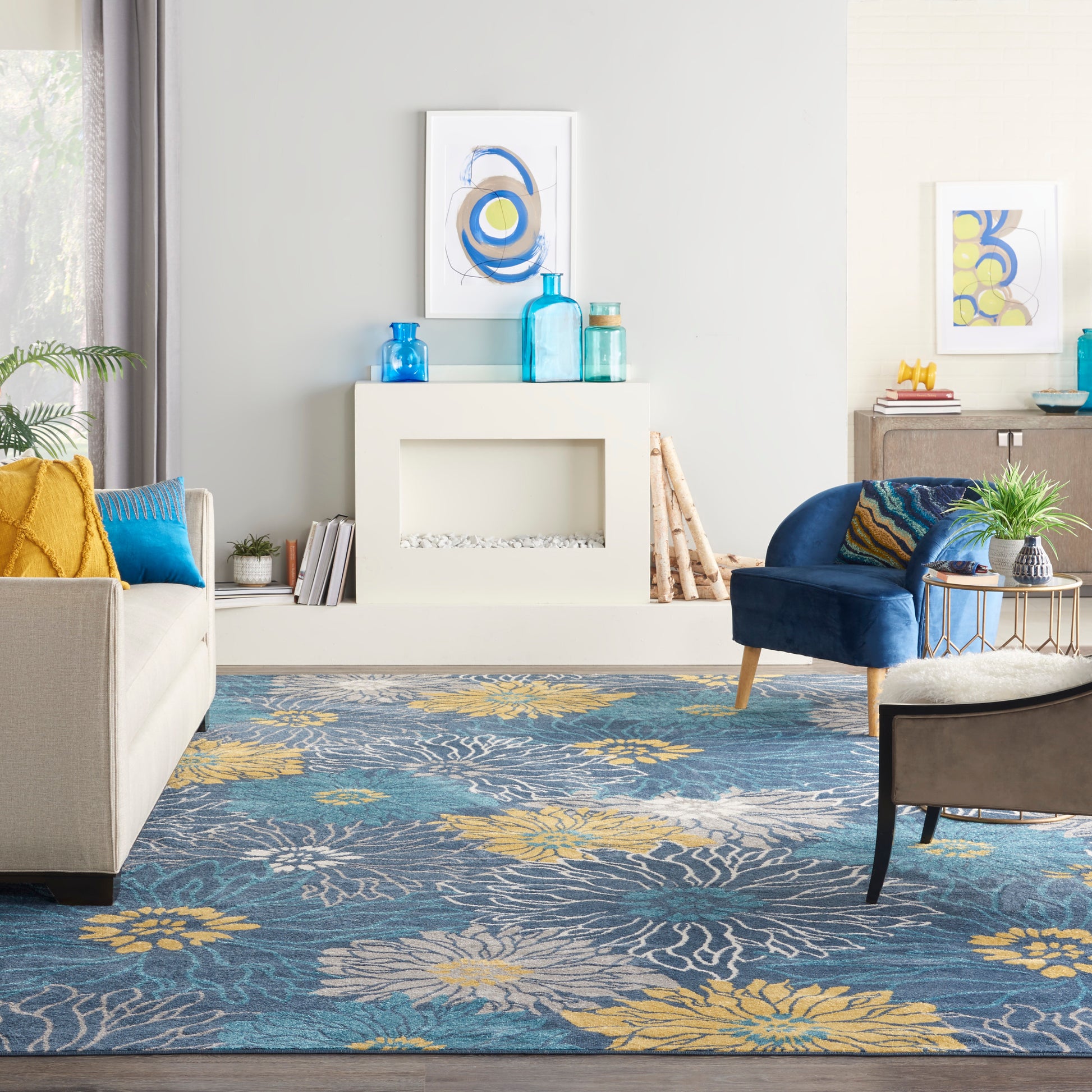 Nourison Home Passion  Blue  Contemporary