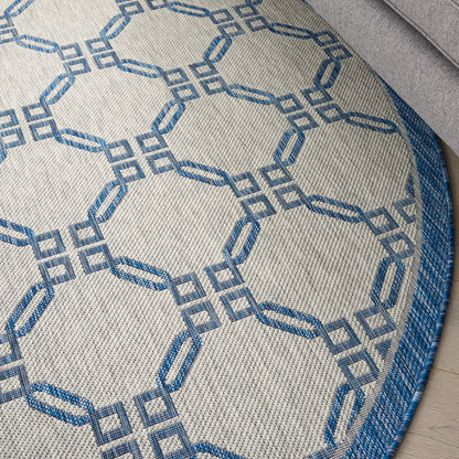 Nourison Home Country Side  Ivory Blue  Transitional