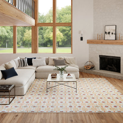 Nourison Home Nordic  Rust Multicolor  Contemporary