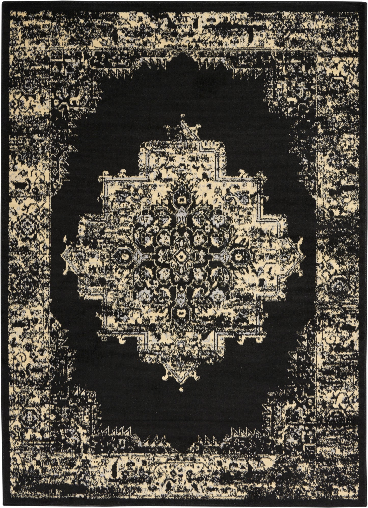 Nourison Home Grafix GRF14 Black Transitional Power-loomed Rug