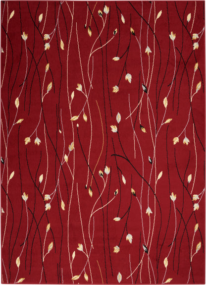 Nourison Home Grafix GRF15 Red Contemporary Power-loomed Rug