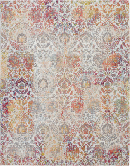 Nourison Home Ankara Global  Ivory Orange  Transitional