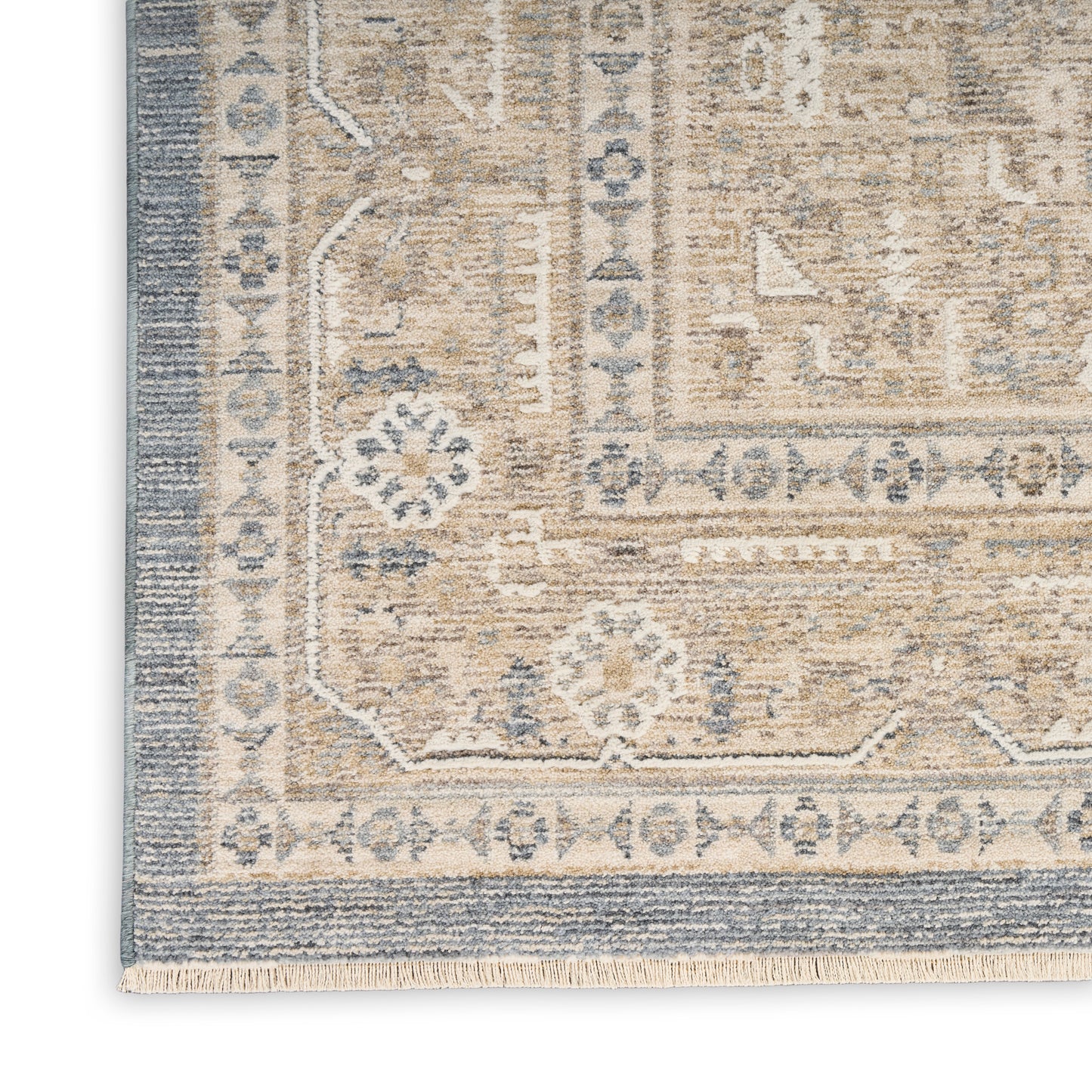 Nourison Home Retreat  Ivory Blue  Traditional