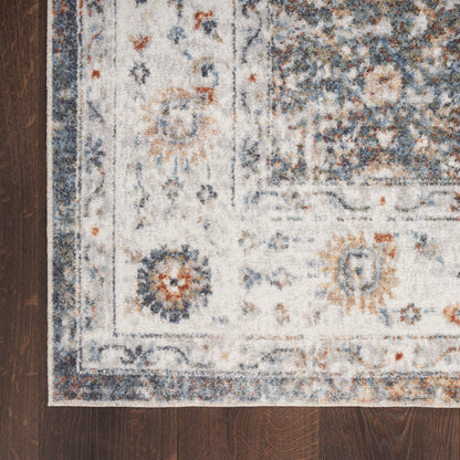 Nourison Home Astra Machine Washable  Ivory Multicolor  Traditional