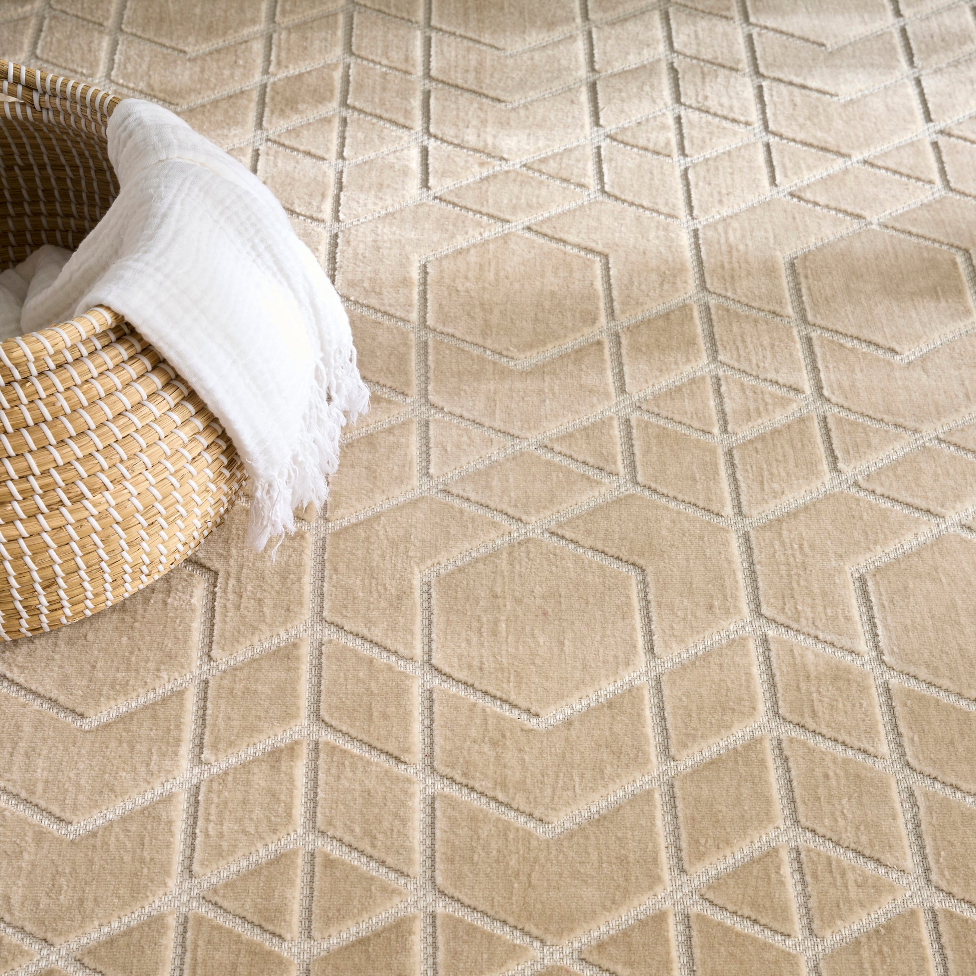 Nourison Home Washable Charm  Beige Ivory  Contemporary