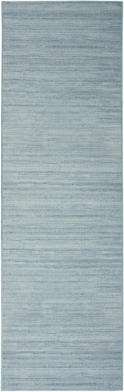 Nourison Home Washable Essentials WAE01 Aqua Contemporary Loom-woven Rug
