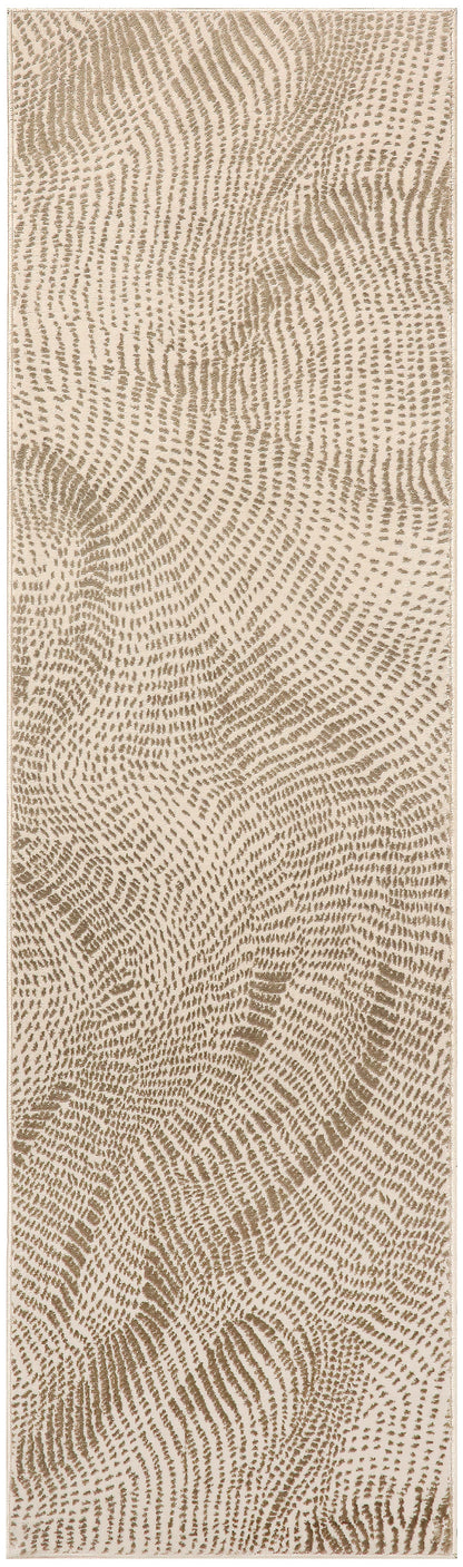 DKNY Central Park West CEP01 Beige Brown Contemporary Power-loomed Rug