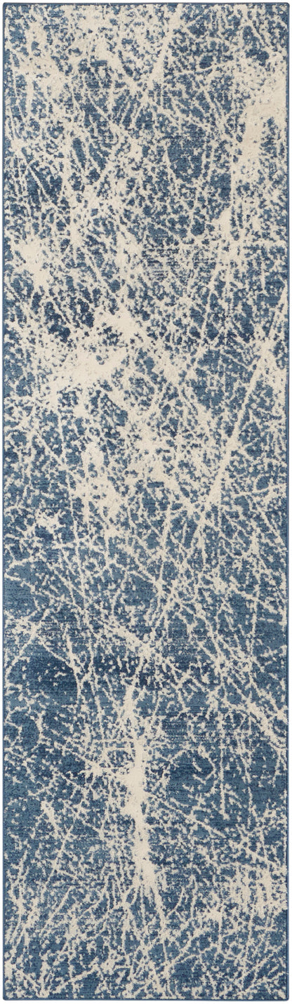 Nourison Home Exhale EXL02 Navy Ivory Contemporary Power-loomed Rug