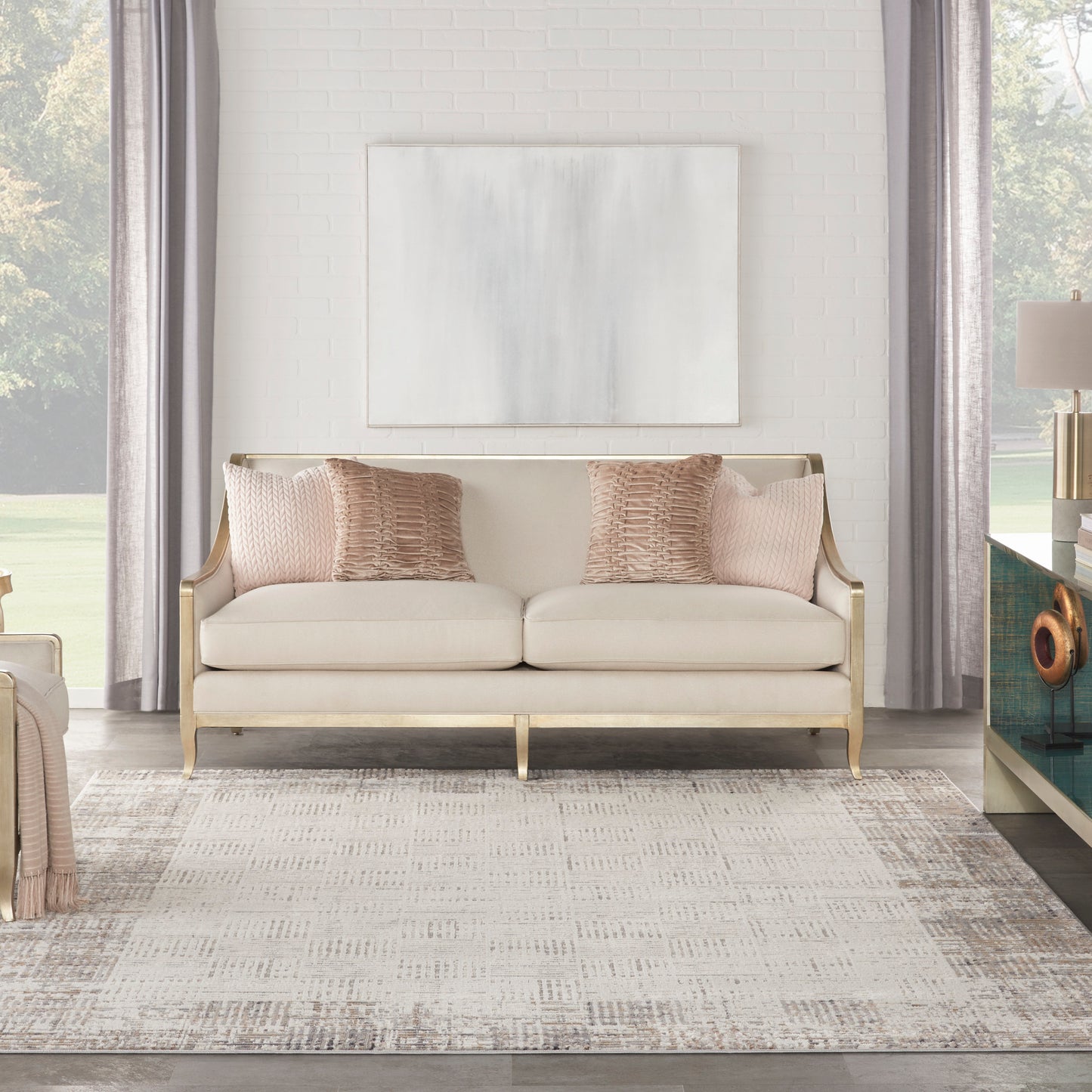 Nourison Home Elation  Ivory Grey  Contemporary