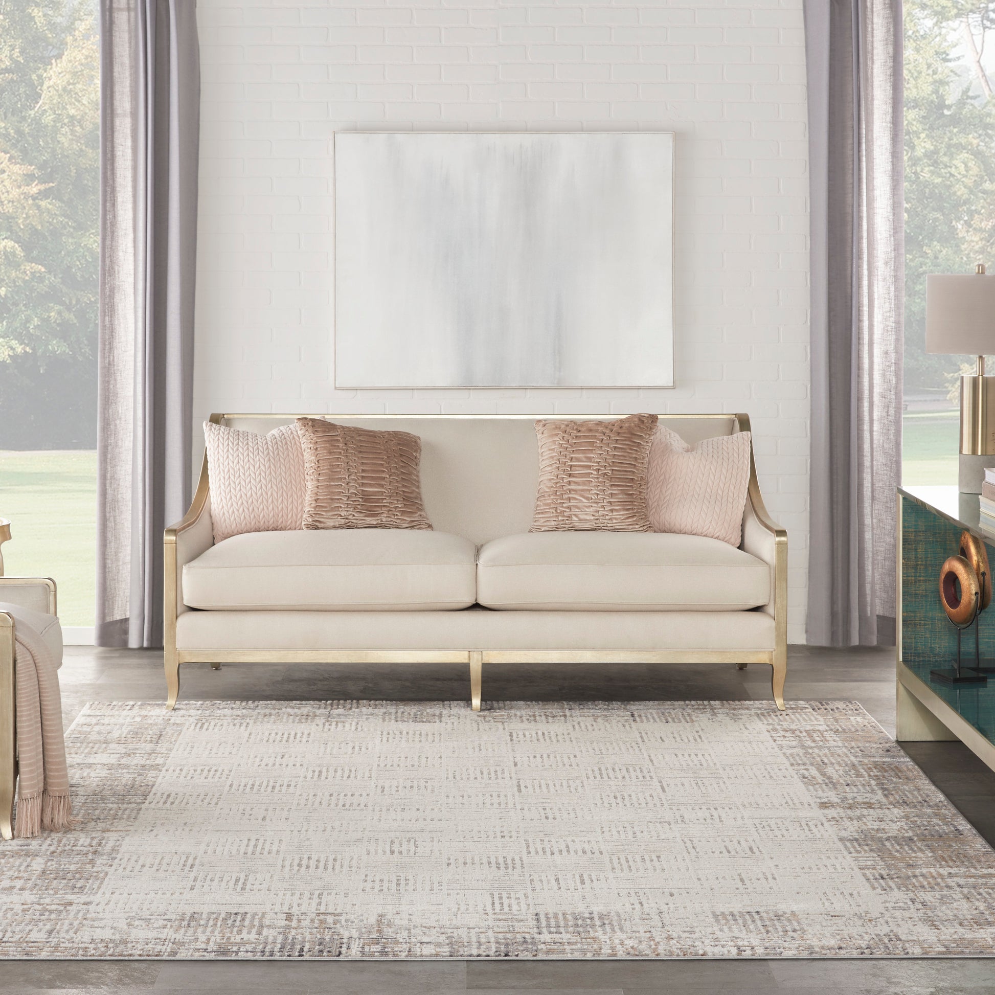 Nourison Home Elation  Ivory Grey  Contemporary