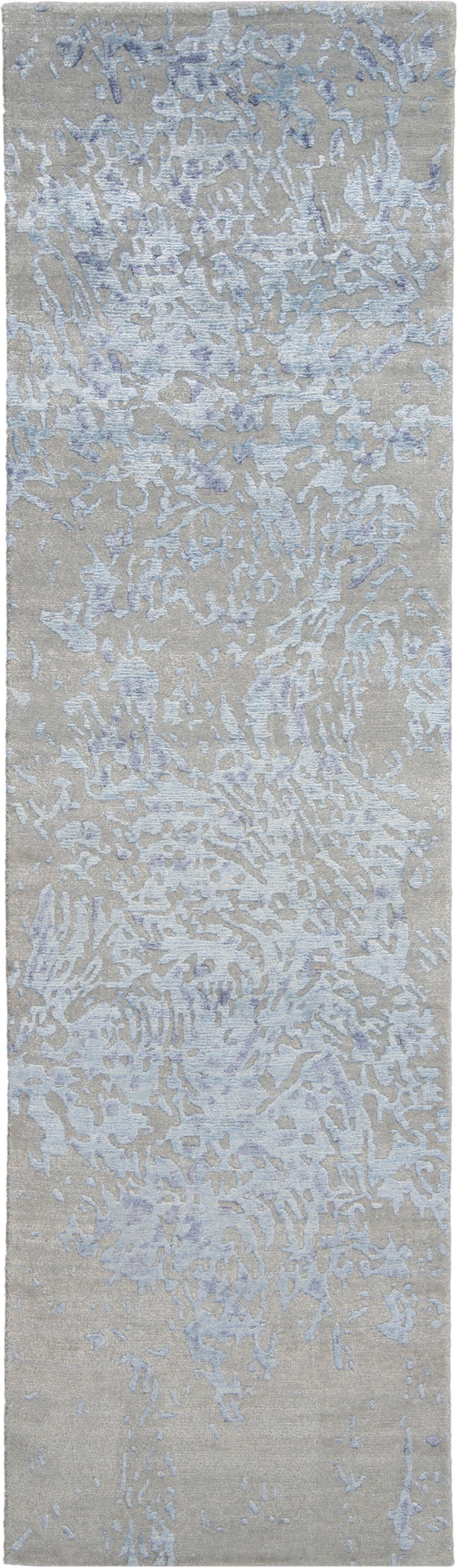 Nourison Home Silk Shadows SHA18 Grey Blue Contemporary Knotted Rug