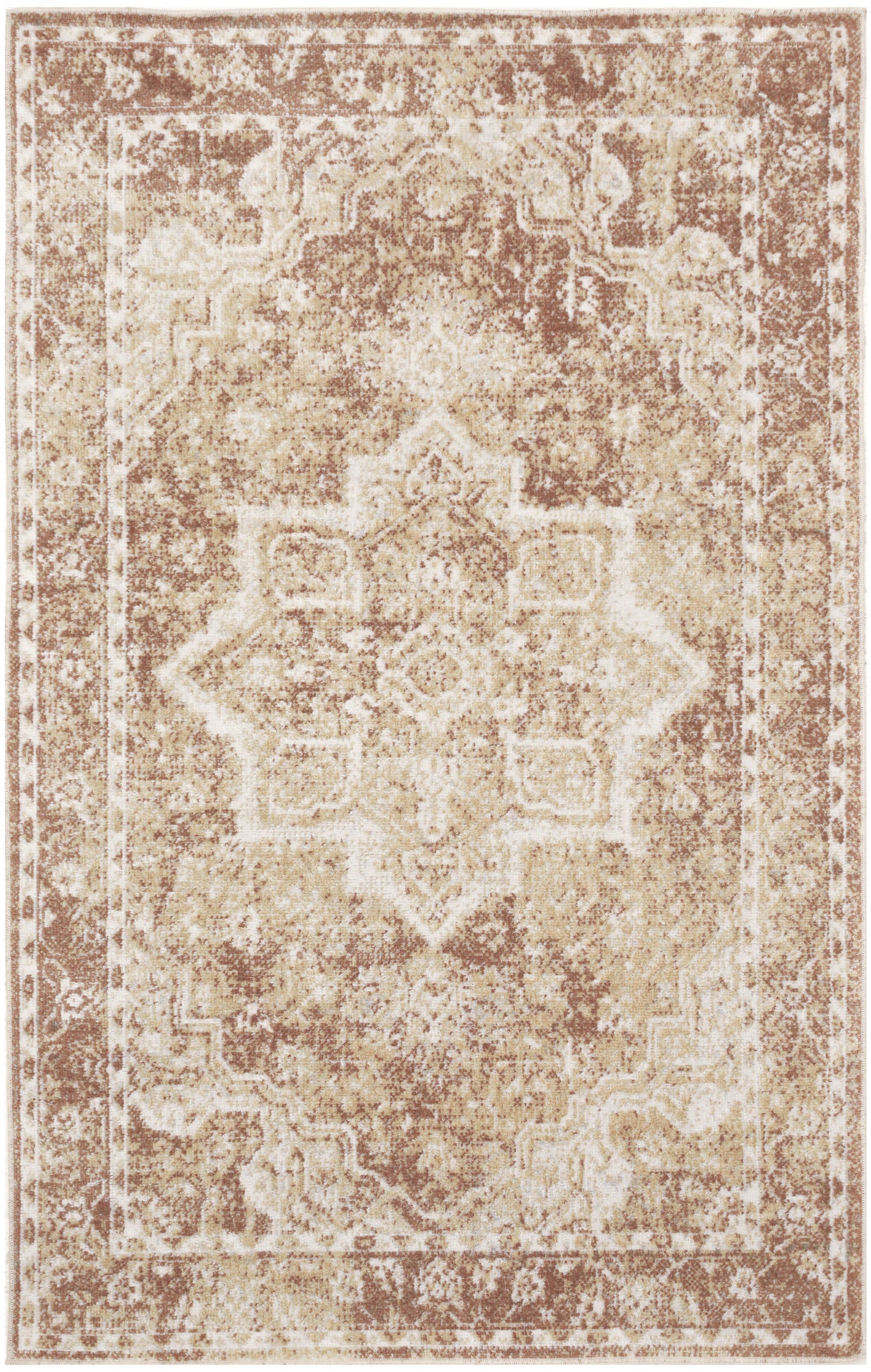 Nourison Home Astra Machine Washable ASW12 Rust Traditional Power-loomed Rug