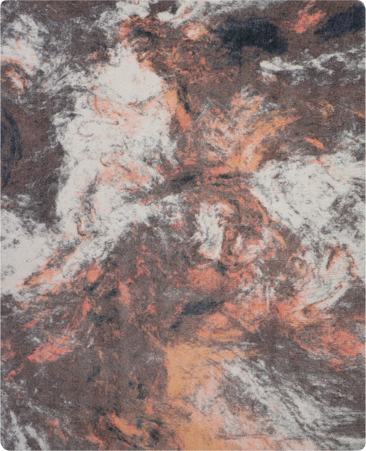 Nourison Home Corsica Shag  Blue Multicolor  Contemporary