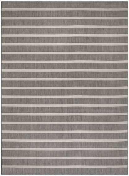 Nourison Home Positano POS03 Charcoal Ivory Contemporary Power-loomed Rug