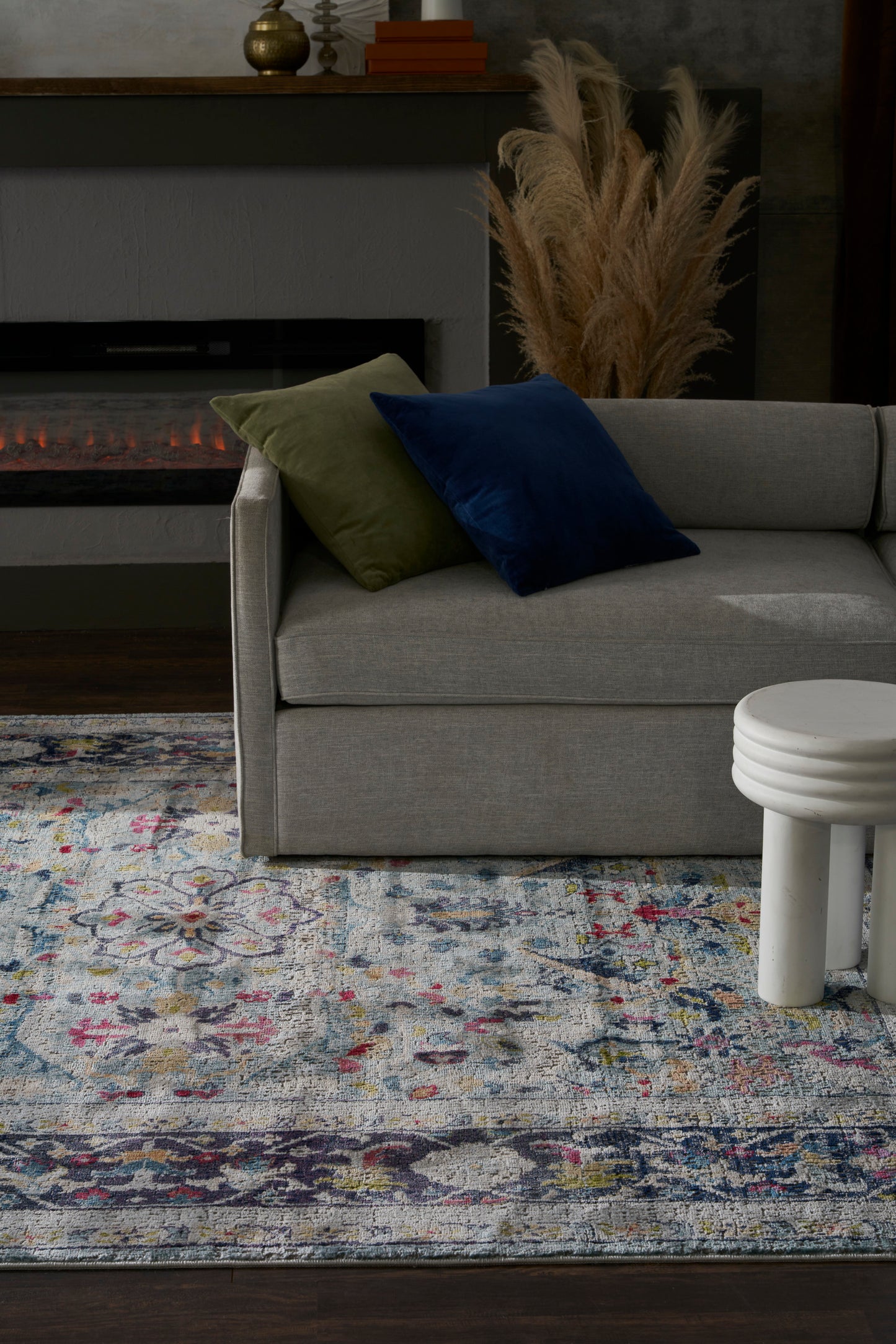 Nourison Home Ankara Global  Teal Multicolor  Traditional