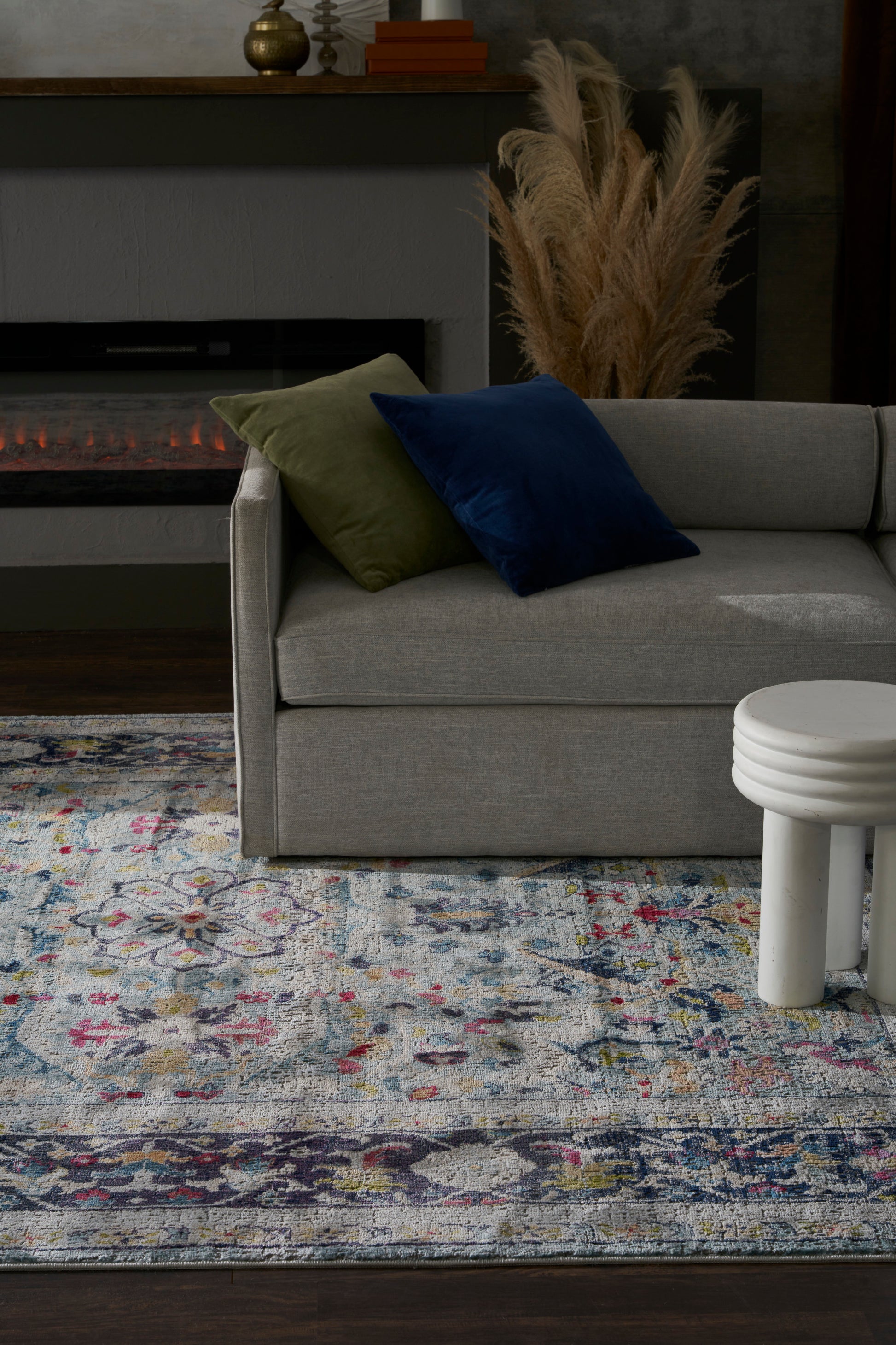 Nourison Home Ankara Global  Teal Multicolor  Traditional