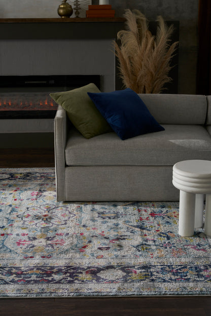 Nourison Home Ankara Global  Teal Multicolor  Traditional