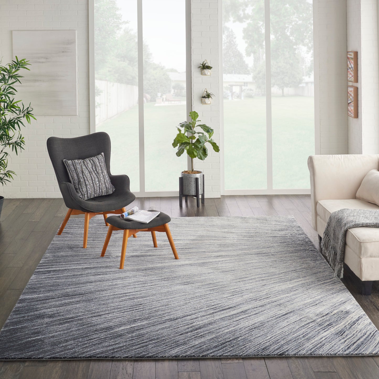 Nourison Home Moroccan Celebration  Blue Grey  Contemporary