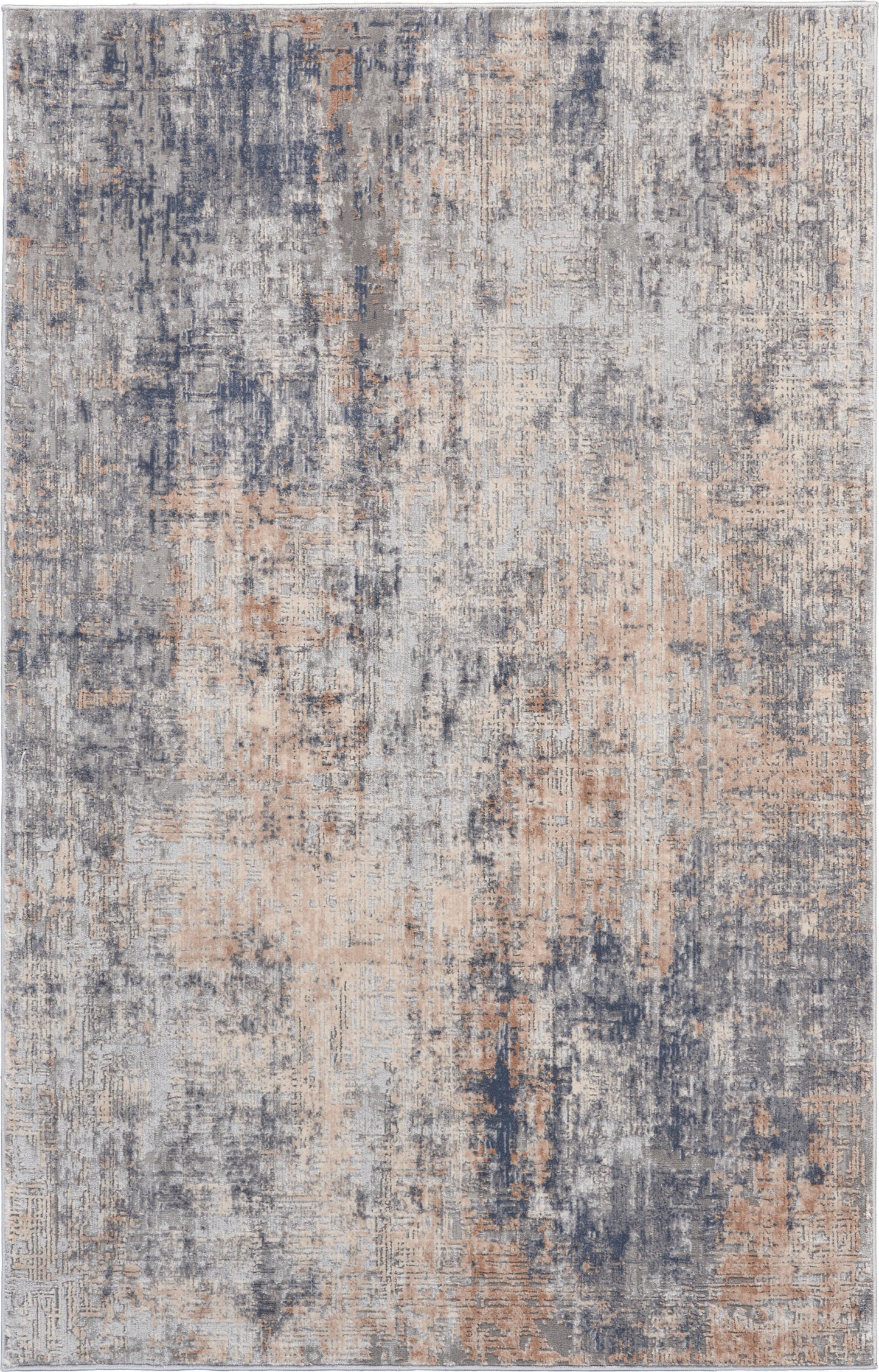 Nourison Home Rustic Textures RUS01 Grey Beige Contemporary Power-loomed Rugs