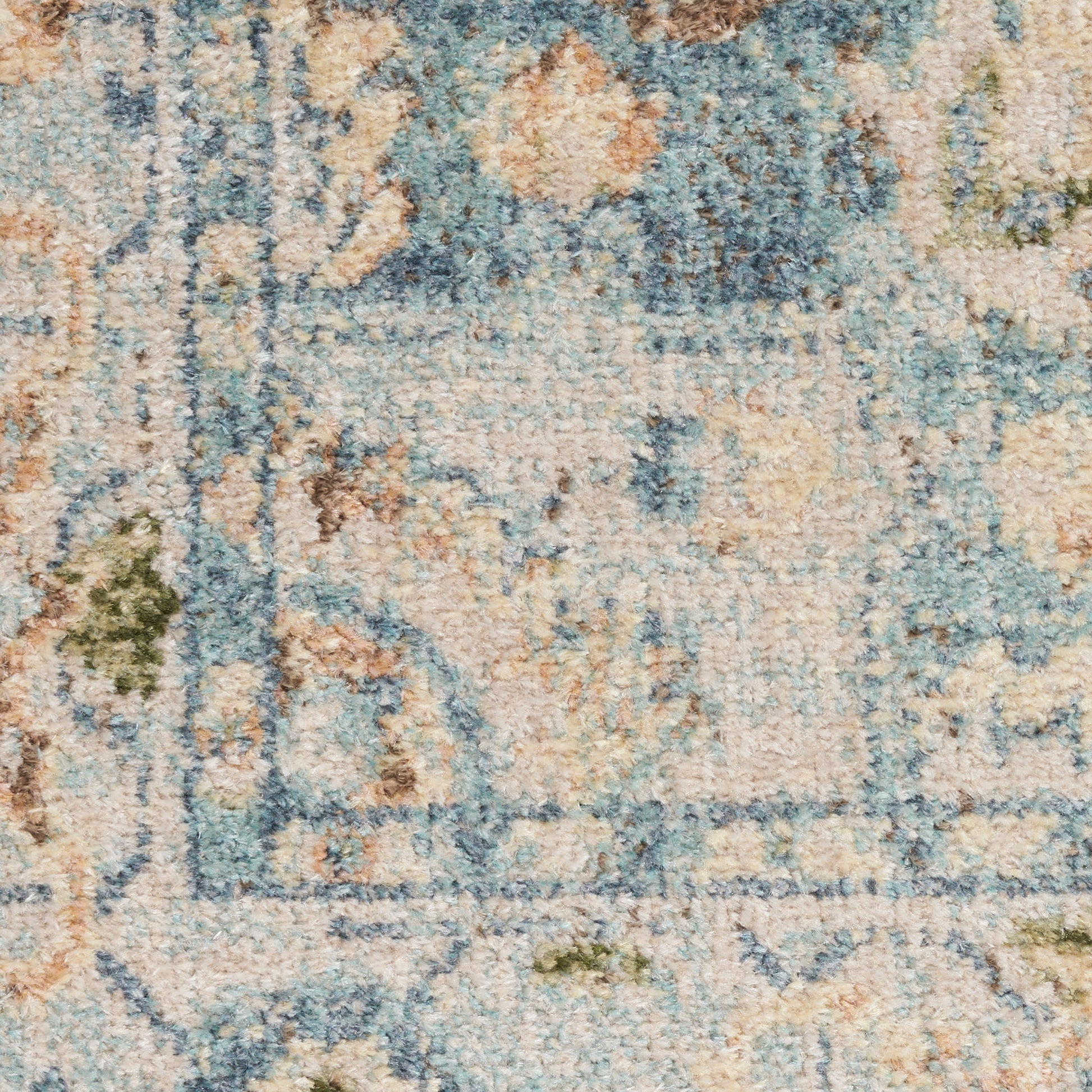 Nourison Home Astra Machine Washable  Beige Blue  Traditional