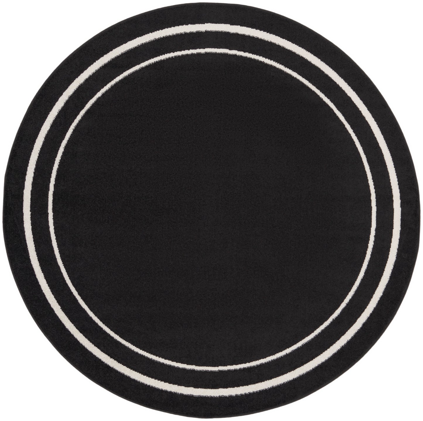 Nourison Home Nourison Essentials NRE02 Black Ivory Contemporary Power-loomed Rug