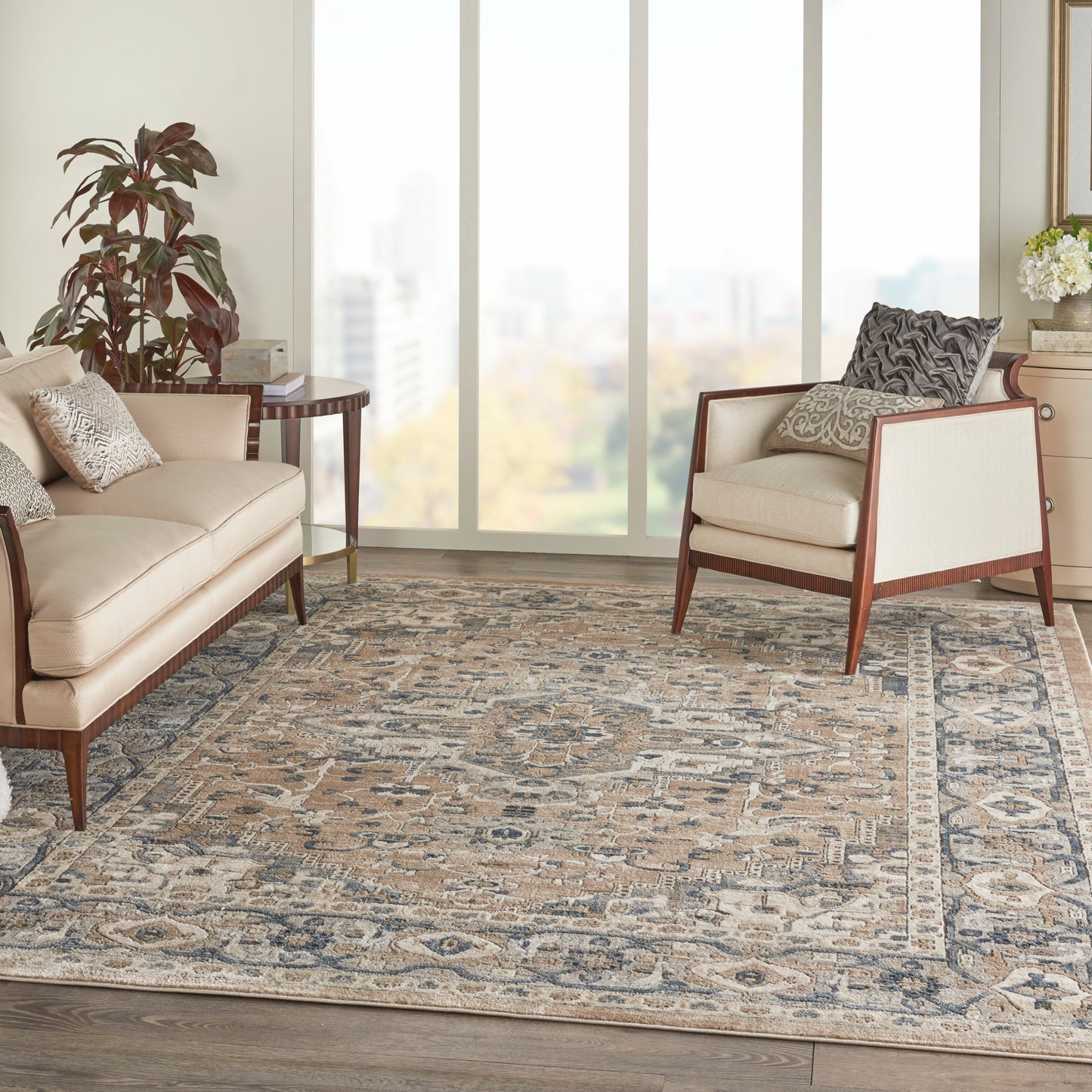 Nourison Home Quarry  Beige Grey  Transitional