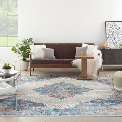 Nourison Home Quarry  Blue Grey  Traditional