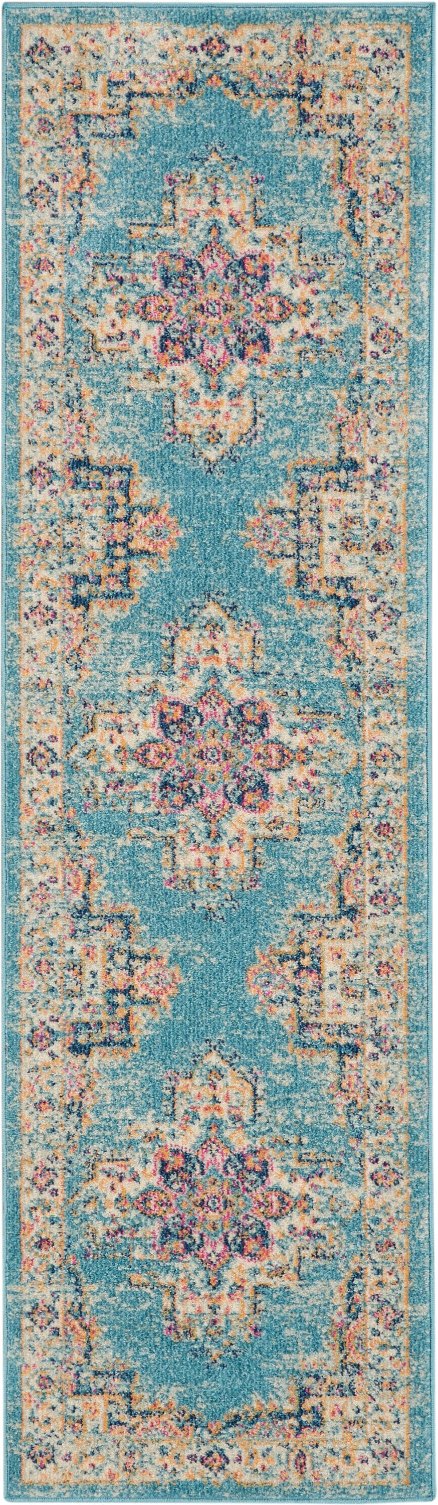 Nourison Home Passion PSN03 Light Blue Transitional Power-loomed Rugs