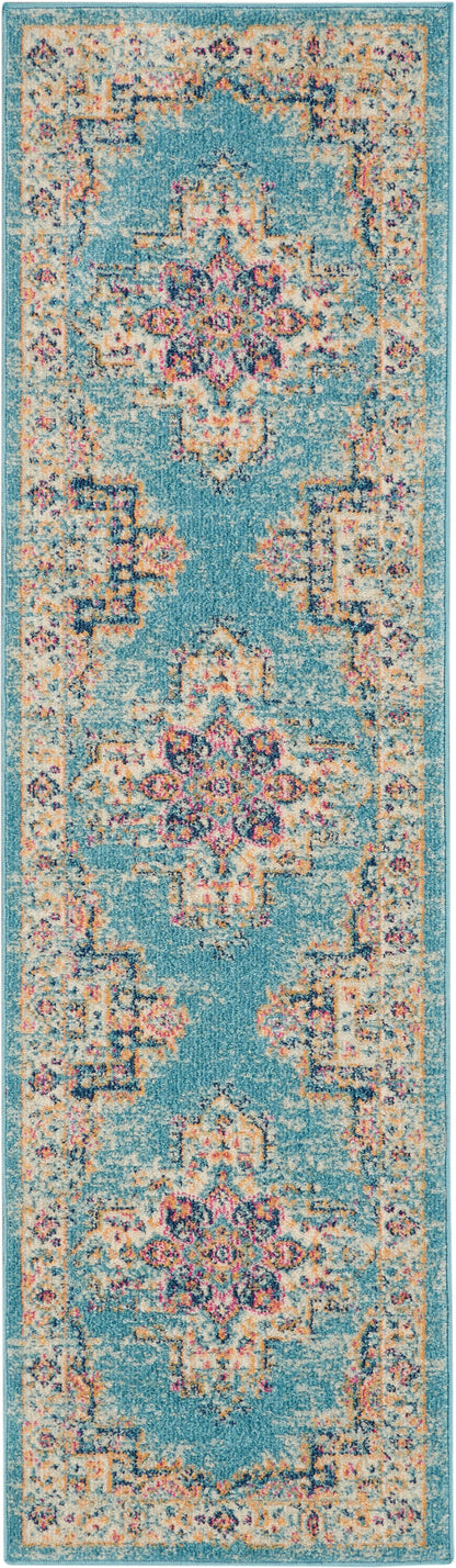 Nourison Home Passion PSN03 Light Blue Transitional Power-loomed Rugs