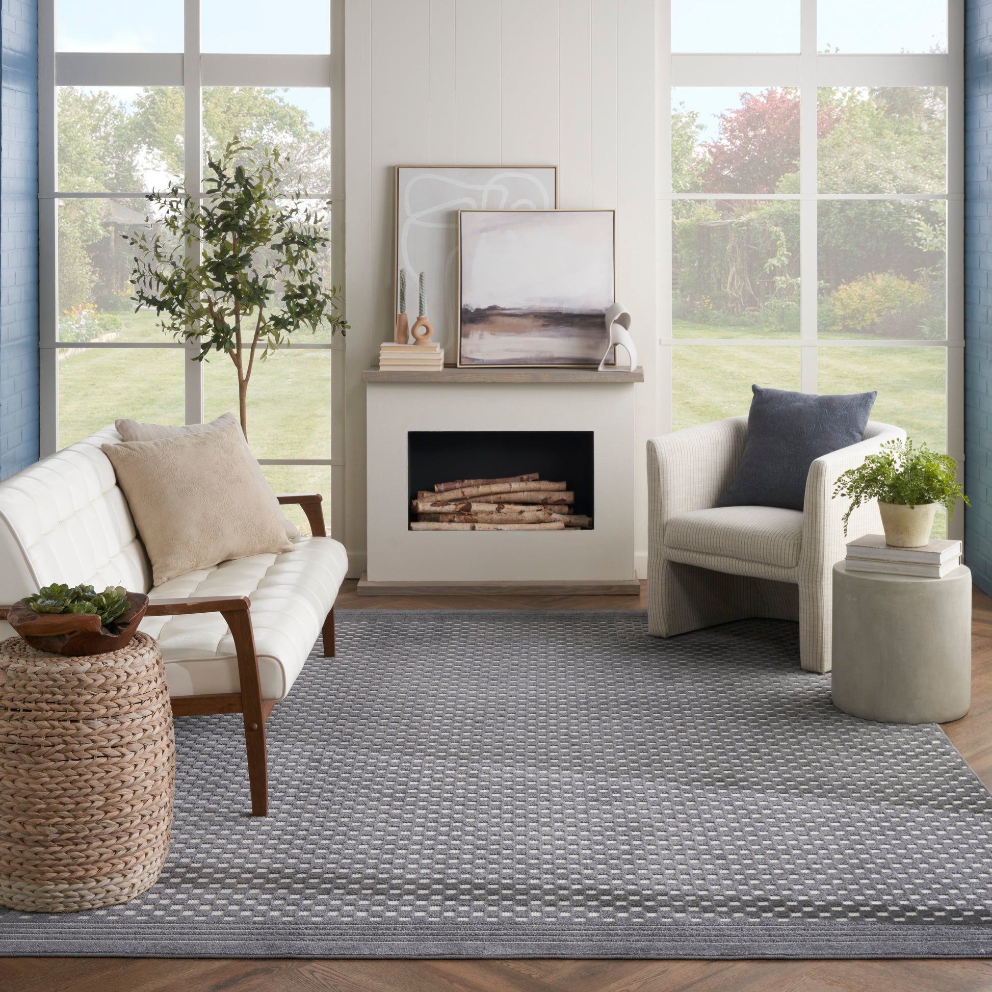 Nourison Home Care Free  Grey  Contemporary