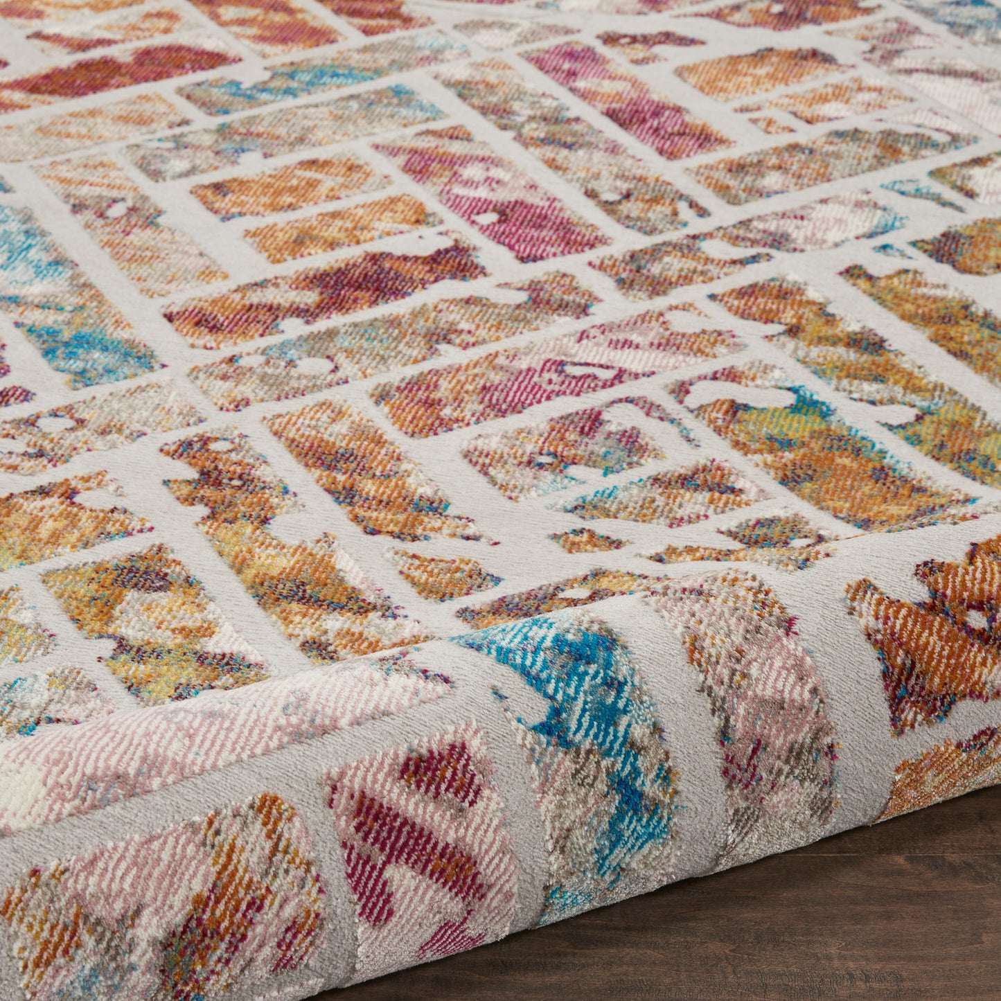 Nourison Home Radiant  Grey Multicolor  Transitional