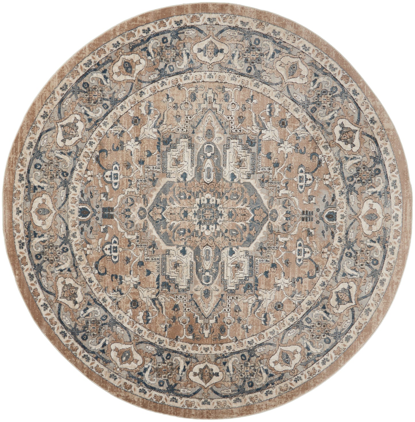Nourison Home Quarry QUA05 Beige Grey Transitional Power-loomed Rugs