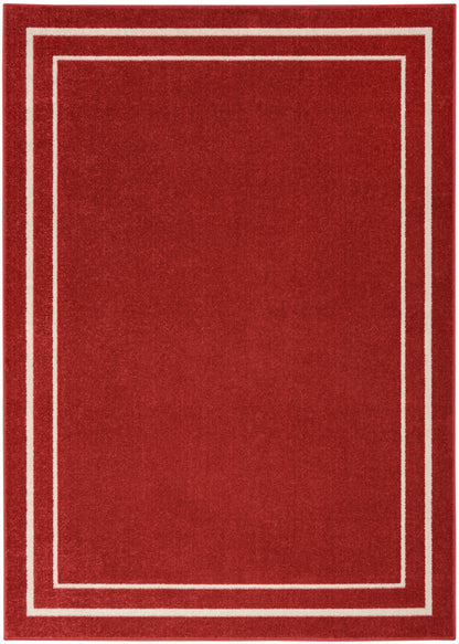 Nourison Home Nourison Essentials NRE02 Brick Ivory Contemporary Power-loomed Rug