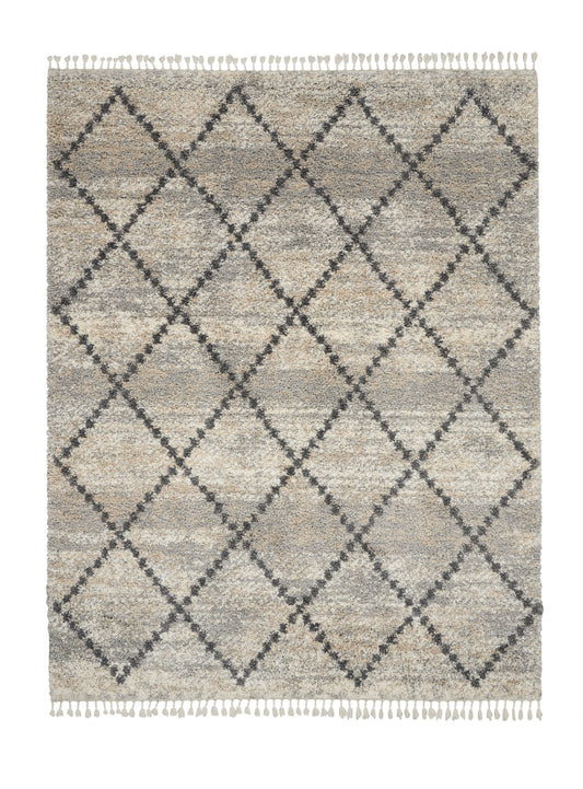 Nourison Home Oslo Shag  Silver Grey  Contemporary