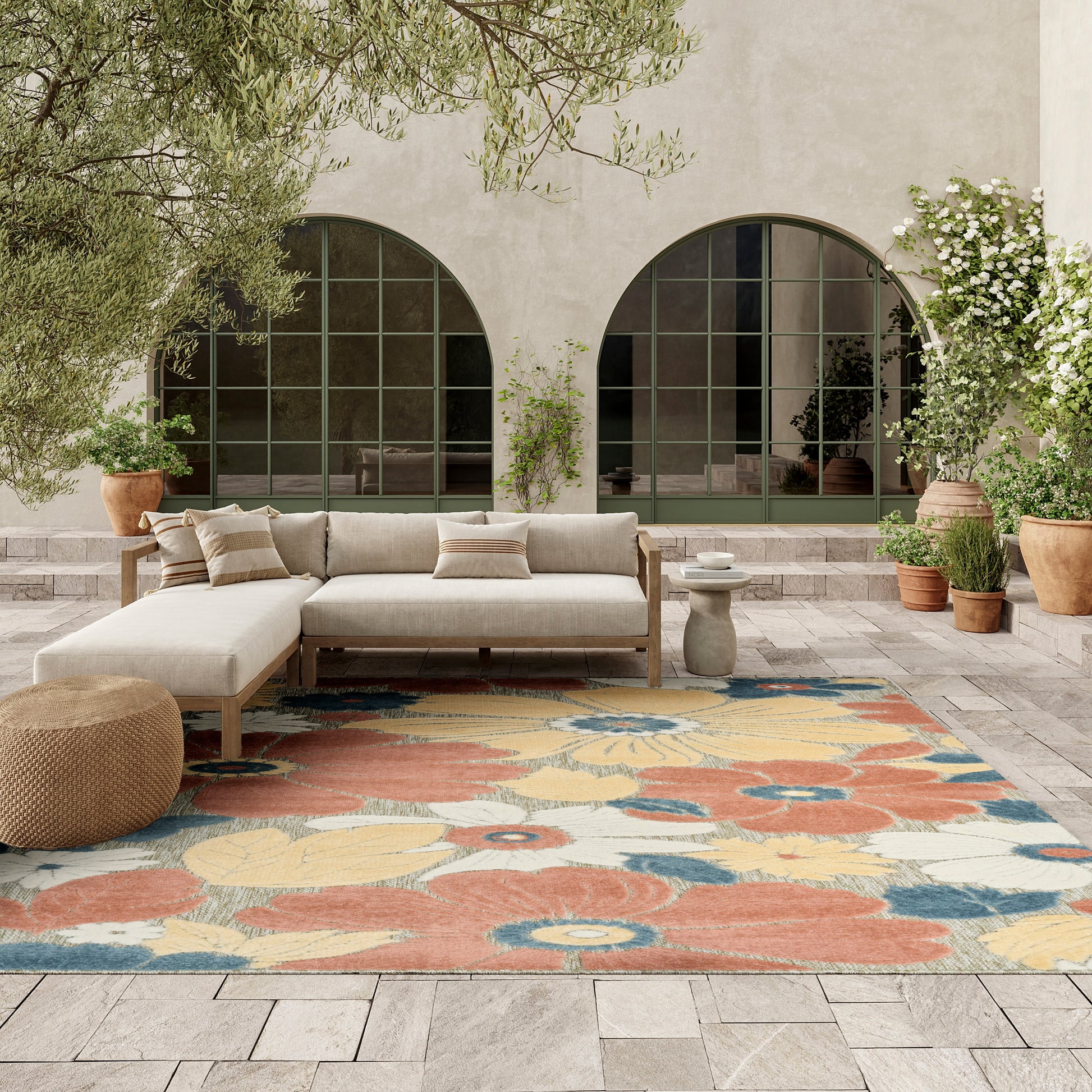 Nourison Home Aloha  Rose  Contemporary